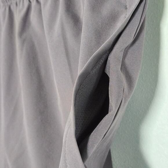 Gym Shark Mens Woven Lightweight Slim Fit Tapered Gray Leg Joggers Size Large - Picture 5 of 11